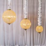 rent crystal sphere chandeliers for weddings corporate events parties in Miami Palm Beach Orlando