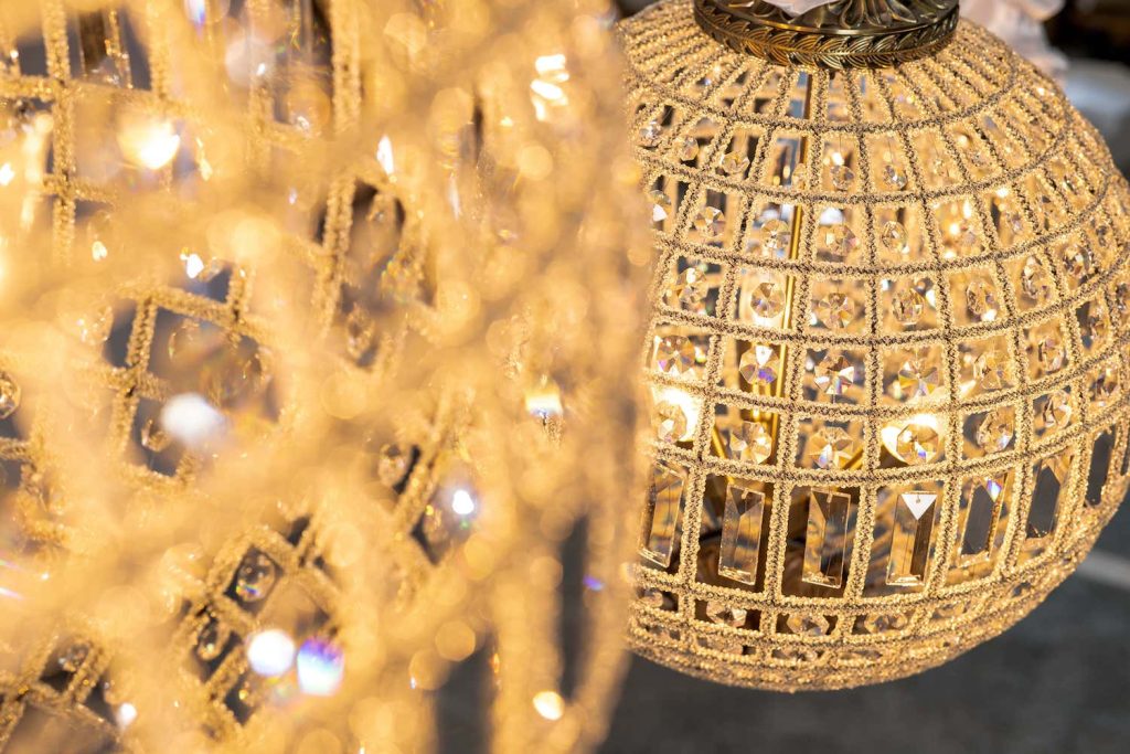 rent large crystal sphere chandeliers for weddings corporate events parties in Miami Palm Beach Orlando